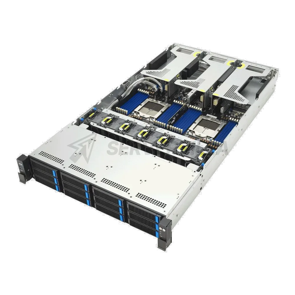 Сервер Crusader Squire 2255R (Rack 2U, 2xEpyc 9535 (64C/128T, 2.5 GHz, 256 MB), 12x32GB DDR5 DIMM ECC reg., 4x3.84TB U.2 NVMe, 2x25Gb/s SFP28, 2x2700W, No OS) — фото 4