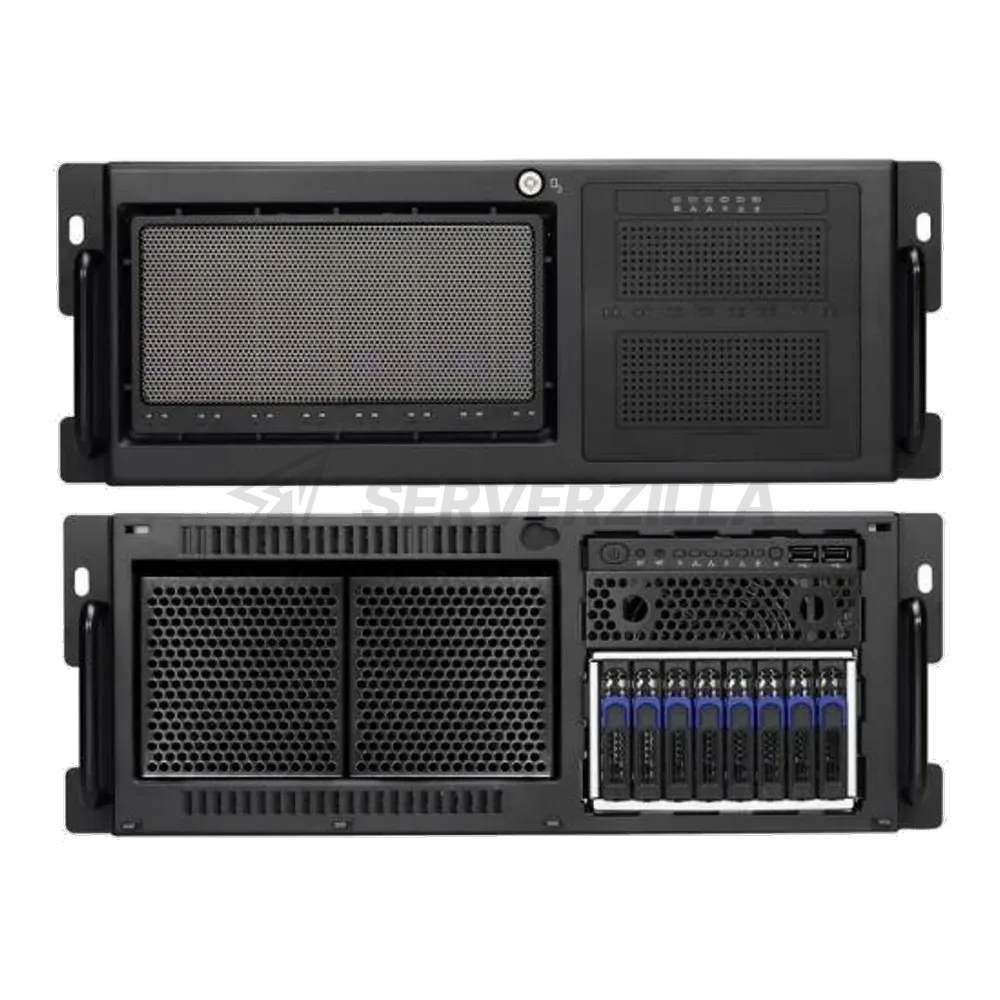 Платформа системного блока Tyan B7100F48BV10HR-N 4U, FT48B, C621, 2 LGA3647 Intel Xeon Scalable, 10 2.5" Hot-Swap bays, 1+1 1,600W 80+ Platinum,for NV GPU cards , 4GPU — фото 2