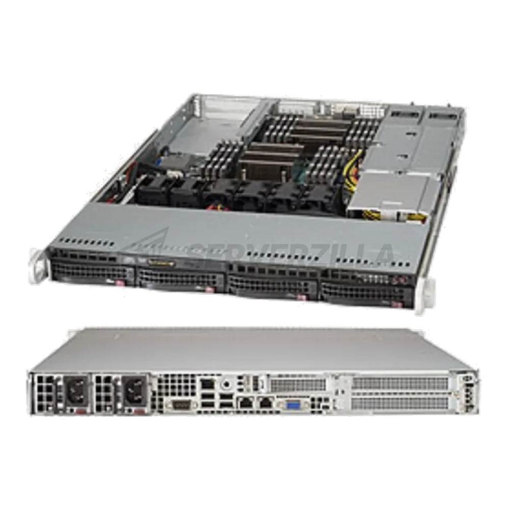 Платформа системного блока SuperMicro SYS-6018R-WTR 1U Rackmount SC815TQ-R706WB LGA 2011 X10DRW-i (16xDDR4 slots 10xSATA3 slots 6xUSB3.0 VGA 2xPCI-E3.0 x16 slots 1PCI-E3.0x8 Mezzanine for HBA cards)