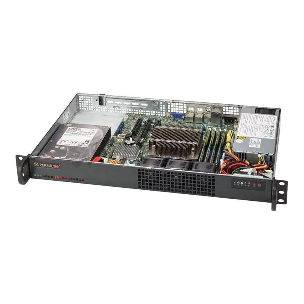 Платформа системного блока SuperMicro SYS-5019S-L 1U Rackmount CSE-510-203B, X11SSL-F, 1x 3.5», 2x 1Gb, 200W (204090)