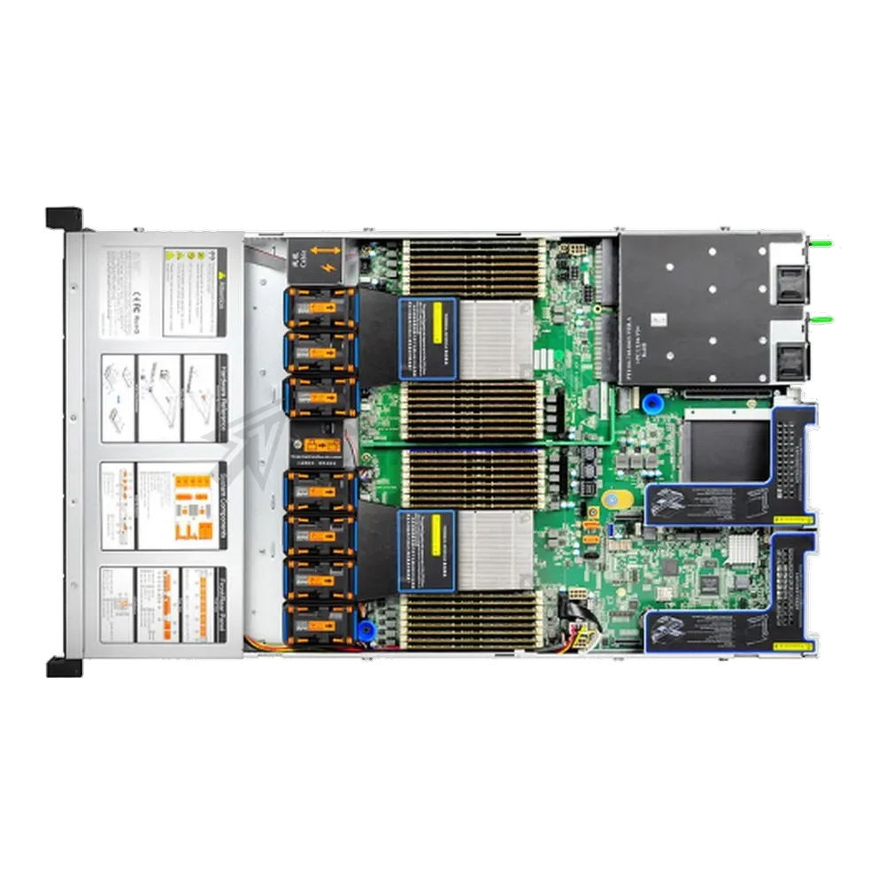Платформа системного блока Gooxi SR101-D04R AMD 1st/2nd/3rd Gen 1U Direct-attached Backplane 4_2.5/3.5 SAS/SATA Hard Drive Bay Server Barebone + 550W (без доп. райзеров, без рельс C2907-664-3) батарейка CR2032 не установлена — фото 2