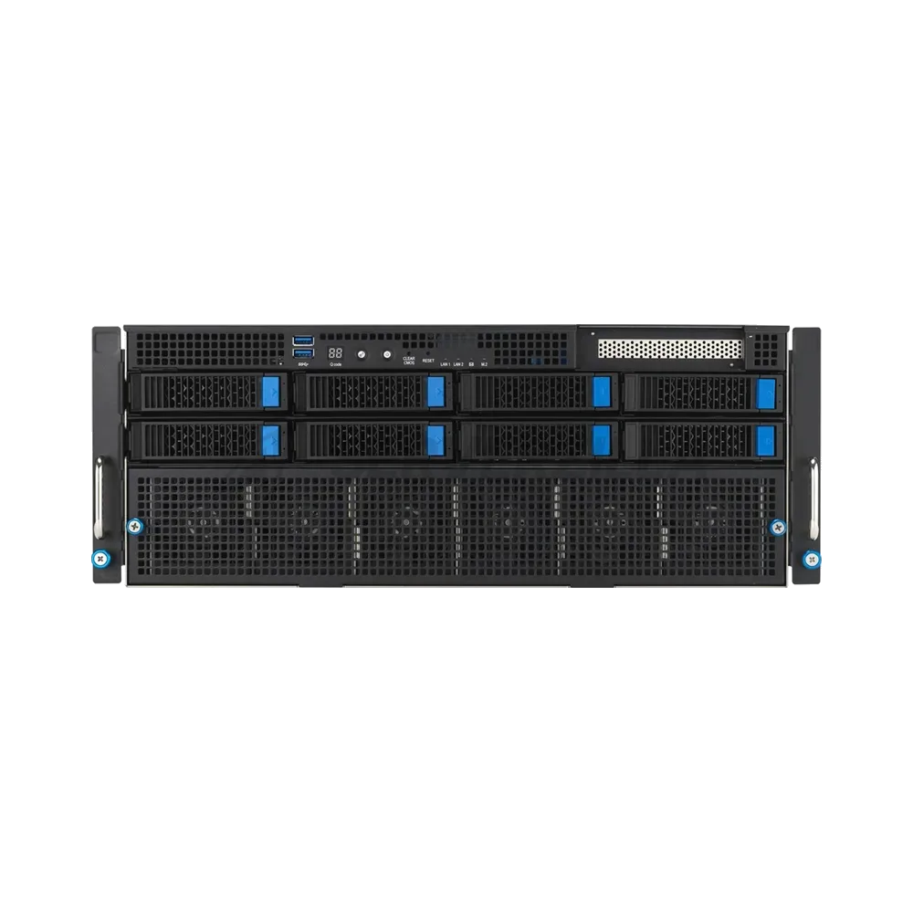 Сервер ASUS ESC8000-E11-SKU1 4U, 2x LGA4677, 32x DDR5, 8x SATA/SAS*, 1x M.2 (22110), 1x PCIex8 for HBA/RAID, 8x PCIex16 for dual-slot GPU, 1x PCIex16 for NIC card, 1x PCIex8 (поверхностные следы намокания)