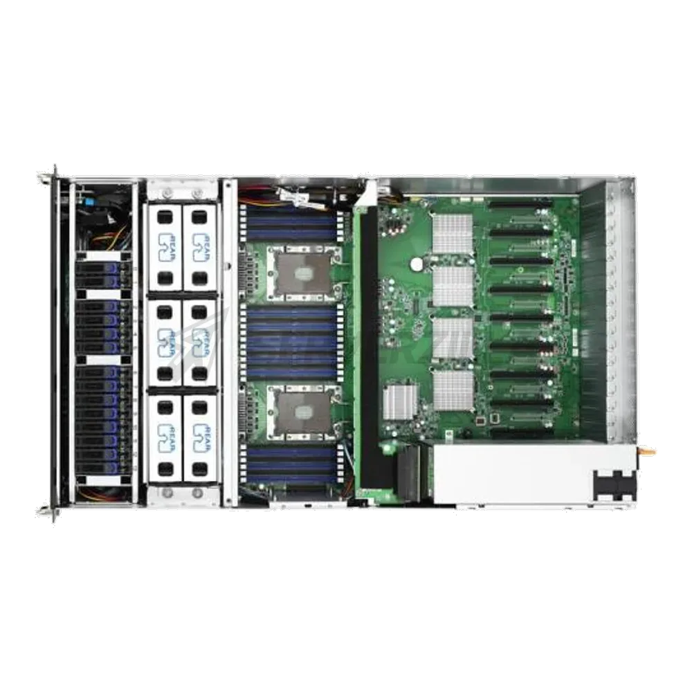 Платформа системного блока Tyan TYAN B7109F77DV14HR-2T-NF FT77D-B7109 4U GPGPU server Intel Dual-Socket Xeon Scalable processors, «DDR4 2666MHz RDIMM x 24 slots, 8 double width PCIe X16 slots, Intel X540 dual port 10Gb RJ45 NIC mezz card x 1, 3200W(2+1) redundant PSU, 2.5» x 14 SATA 6G» — фото 3