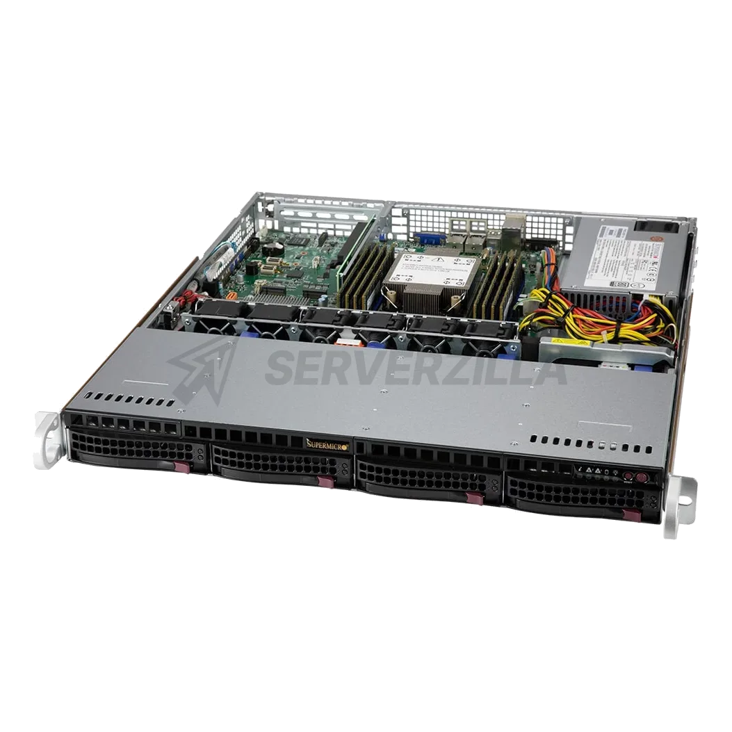 Supermicro 0000002382 (1U/510P-M/4310/128GB/9560-8i+4x1920GB/2x10GbE/500W/RMKit)