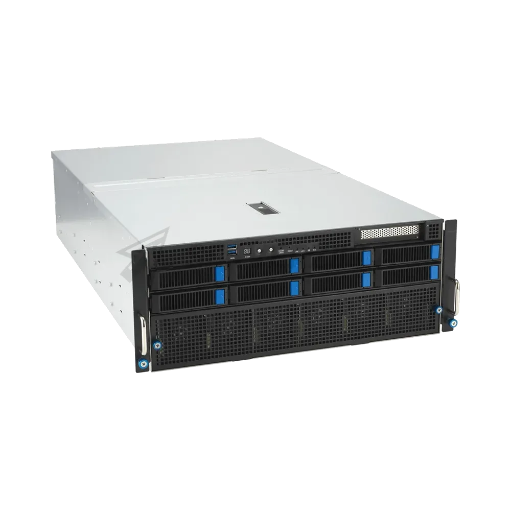 Сервер ASUS ESC8000-E11-SKU1 4U, 2x LGA4677, 32x DDR5, 8x SATA/SAS*, 1x M.2 (22110), 1x PCIex8 for HBA/RAID, 8x PCIex16 for dual-slot GPU, 1x PCIex16 for NIC card, 1x PCIex8  (поверхностные следы намокания) — фото 4
