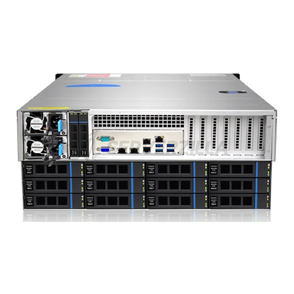 Gooxi RMC4136-670-HSE-D 4U 36x 3.5" (2.5"); 2x 2.5" rear SAS/SATA; 12Gb/s SAS expander 24+12 bay (3xSFF-8643);  MB EEB/CEB/ATX/Micro ATX; 7x LP slots;  2x1300W (EU power cables), rail — фото 2