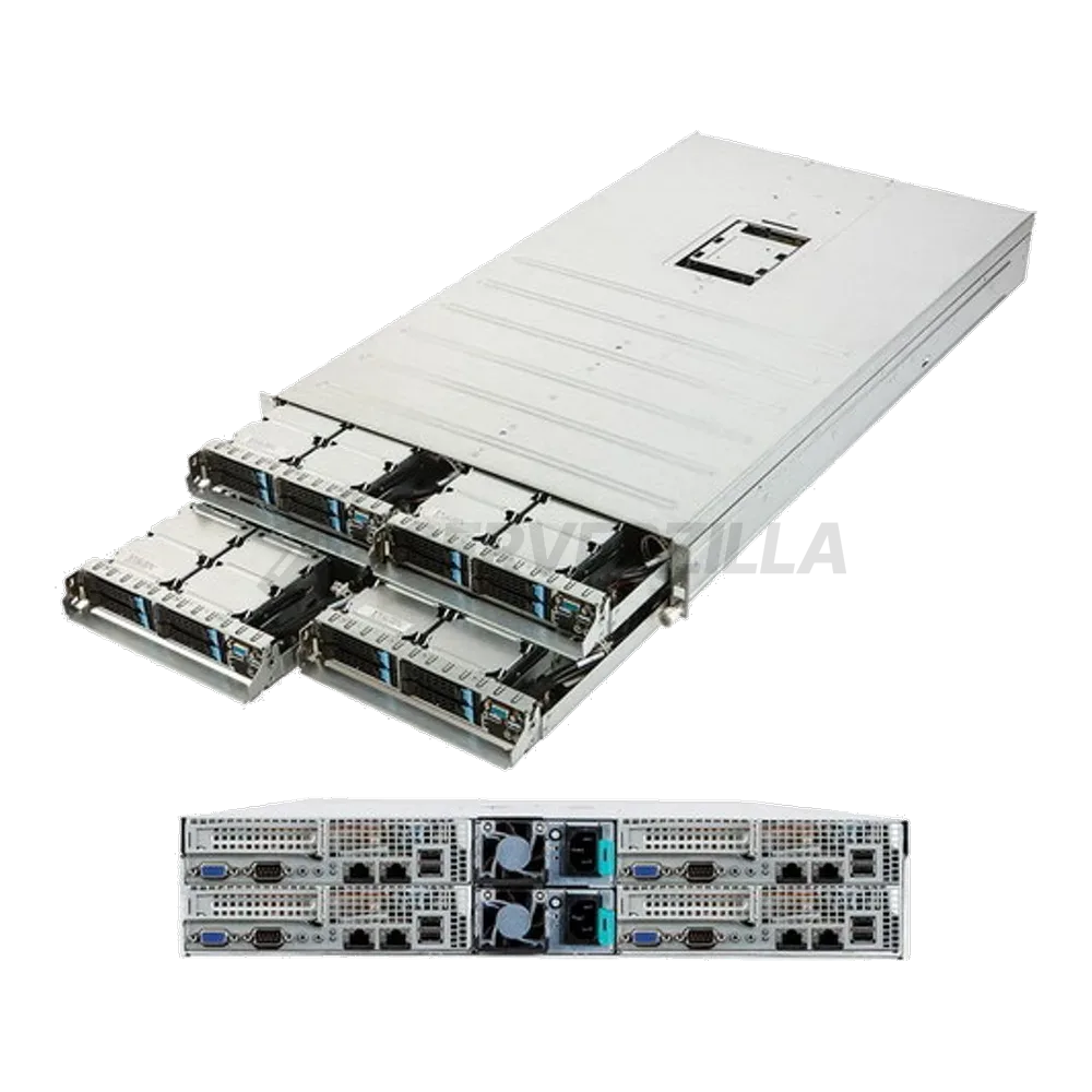 Платформа системного блока Gigabyte G210-H4G 2U - 4 GPU nodes Intel® Xeon E3-1200V3&V4 + GPU slot 16 x 2.5” hot-swappable HDD/SSD bays 3200W 80 PLUS Platinum level (96.2% efficicency) RPSU (1+1)