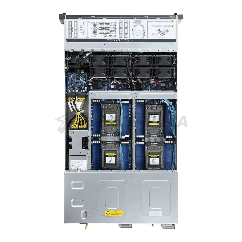 Платформа системного блока Gigabyte H261-Z60 6NH261260MR-00-XXX SERVER BAREBONE 2U - 4 nodes, Intel® I350-AM2, 8 x LGA 4094 sockets (AMD Epyc), DDR4, 24 x SATA/SAS hot-swappable HDD/SSD bays, 8 x LGA 4094 sockets — фото 3