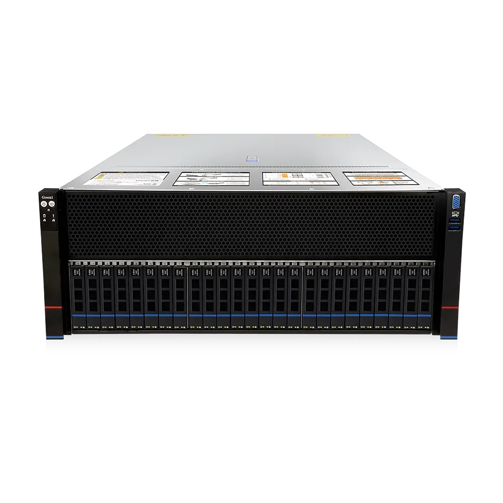 Серверная платформа/ Gooxi SY4108G-D24R-G4 GPU solution 4U 24bay server platform based on Gen 4th, 4* 2700W PSU, EU power cables, 4*GPU cables for H200, rail kits