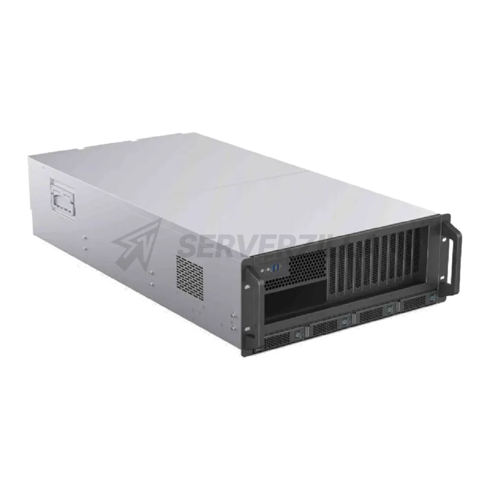 Procase G5-485-10D31-4NVME-R Корпус 4U Rack GPU case, 10 GPU PCIE 5.0 (31slot) 4 NVME hotswap HDD 4*MiniSAS HD(8643), черный, плата блока питания 4+1 CRPS (без модулей), до 3200вт/модуль, глубина 850м