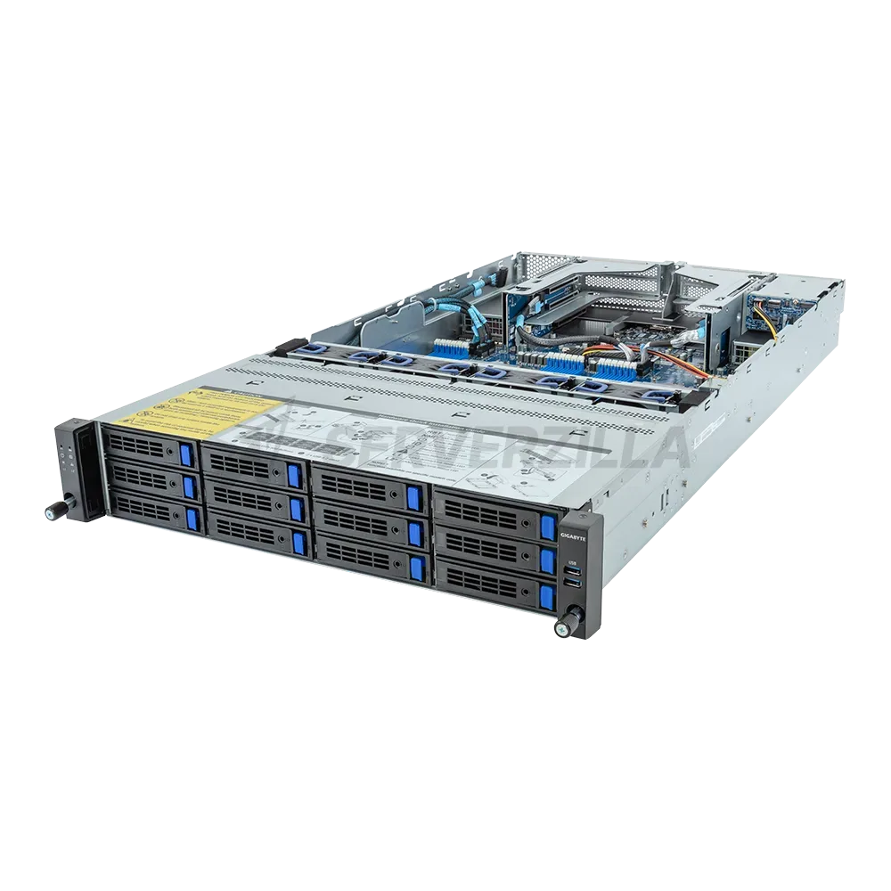 Шасси серверное Gigabyte Server Platform R283-Z91 Rev. 3x / 2U / 2xAMD (9004/9005) / 2xHS / 24xDIMM / 12xLFF SAS/SATA + 2xSFF SAS/SATA + 3xM.2 PCIe Gen3 / 2x1GbE / 2xOCP 3.0 / 6xFHHL / 2x1600W / Rails / 1Y