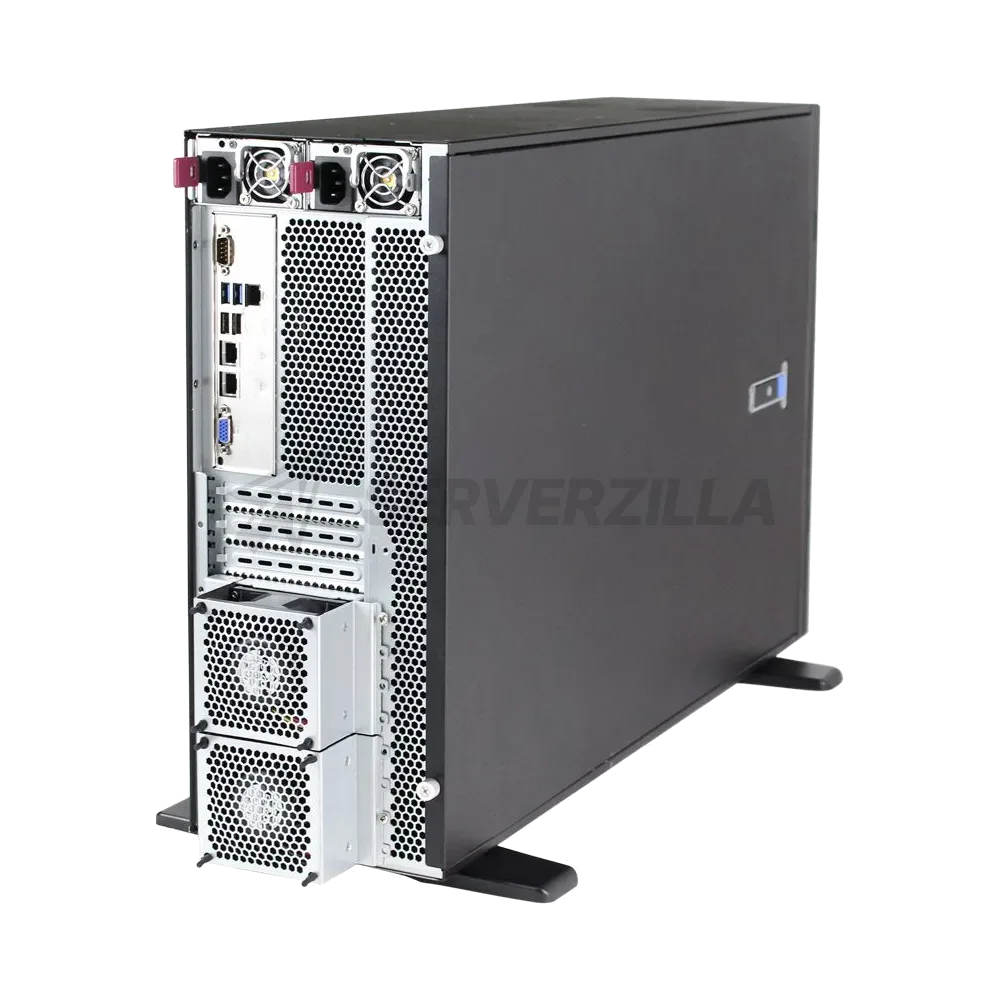 Серверный корпус/ Server case FL-T4UHS835E, 4U/Tower, max MB dimensions 15.2"x13.2", 8x2,5"/3,5 hotswap HDD bays, support 1xSlimODD (optional), SATA/SAS/NVME Tri-mode Backplane, 3x12038 int. fan, 2x8038 rear fan,11xFH PCIe expansion slots, 2xUSB 3.0, CRPS 1+1 2000W + PDB 3000W with cables 4x12vhpwr+MB 24pin+2*8pin CPU+backplane cables, FL-RKT4U rails — фото 5
