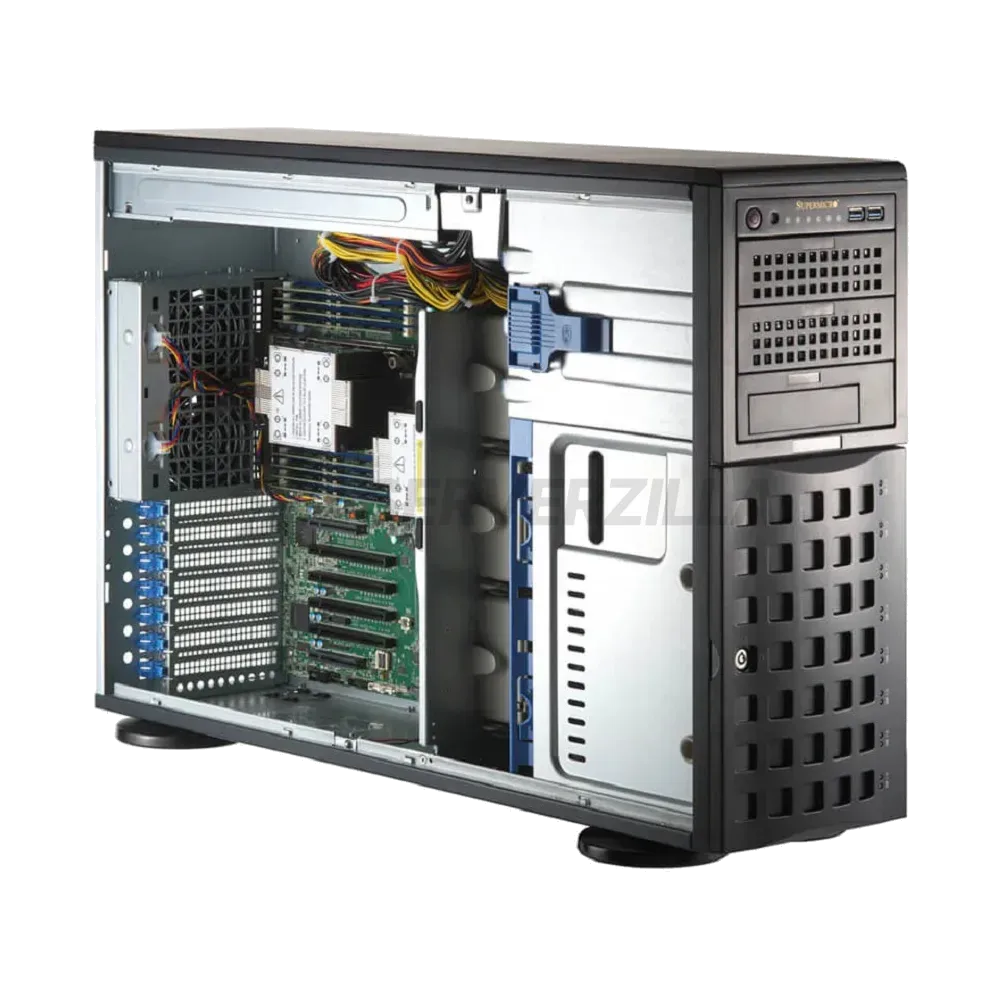 Сервер в сборе / SYS-741P-TRT (bundle1) / SYS-741P-TRT (bundle1): 4U / 1x Xeon Silver Sapphire Rapids 4510 / 1x DDR5 32GB 4800 / 1x 240GB SATA, 2.5"/ 2x 1200W Power