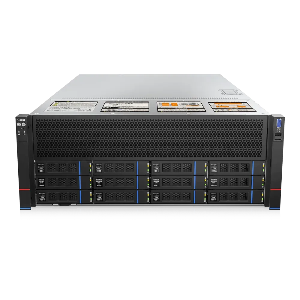 Серверная платформа/ Gooxi SY4104G-D12R-NV-G4 GPU solution 4U 12bay server platform based on Intel Gen 4th; 2* 2700W PSU, rail kits, EU power cables