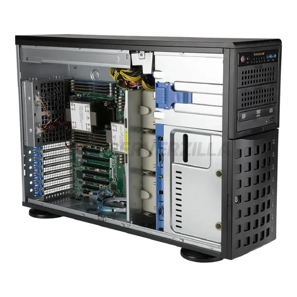 Сервер в сборе / SYS-740P-TR (bundle1) / SYS-740P-TR(bundle1): 4U / 1x Xeon Silver 4310 / 1x DDR4 32GB 1.2V3200 / 1x SSD 240GB SATA, 2.5"/ 2x 1200W