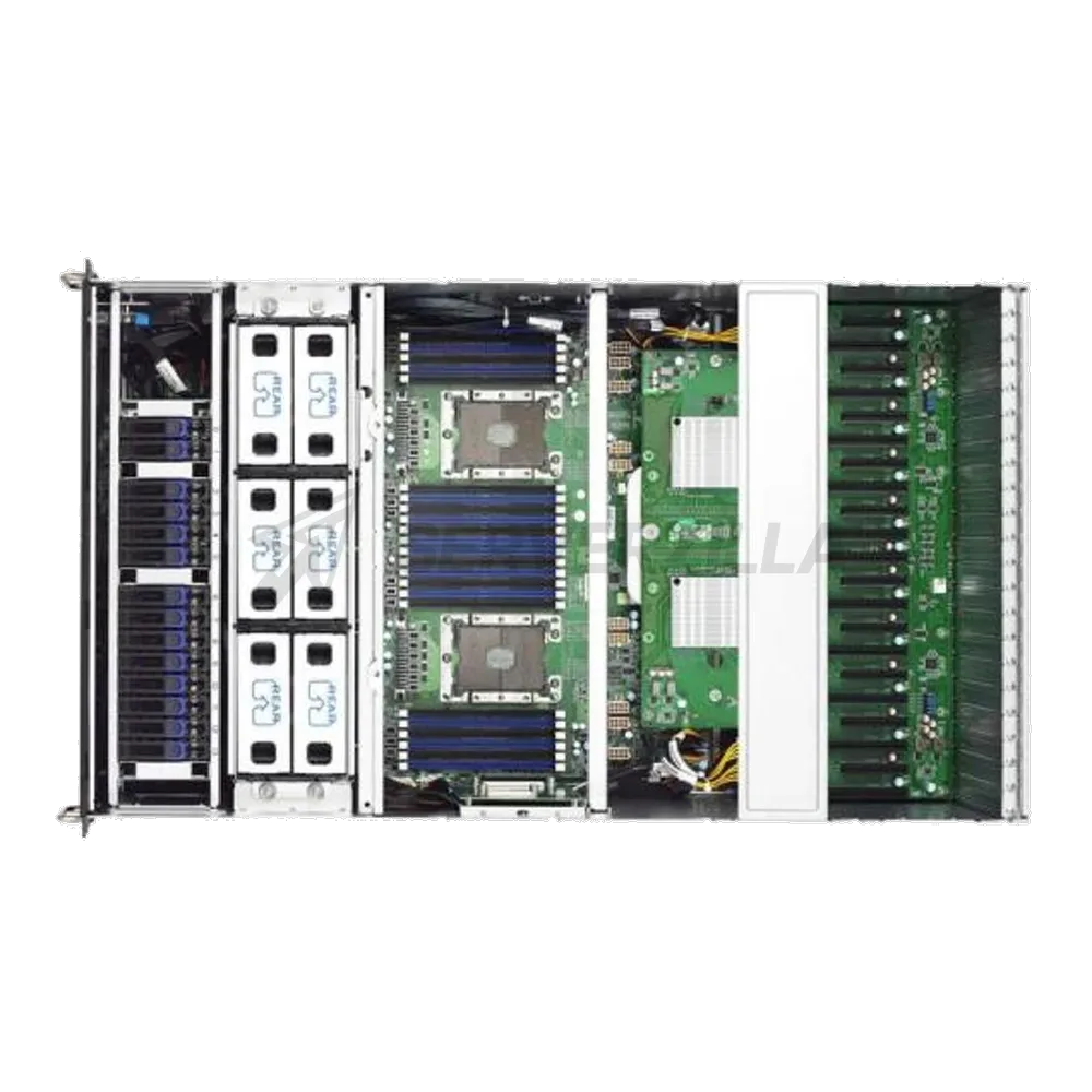 Платформа системного блока Tyan «TYAN FA77-B7119 (B7119F77V10E4HR-2T-N) 4U, FA77, C621, (2) LGA3647 Intel Xeon Scalable (14) 2.5» Hot-Swap bays,(3+1) 4,800W 80+ Platinum,for NV GPU cards 4U 10GPU(2) 10GbE RJ-45 NVMe by M2093 — фото 3