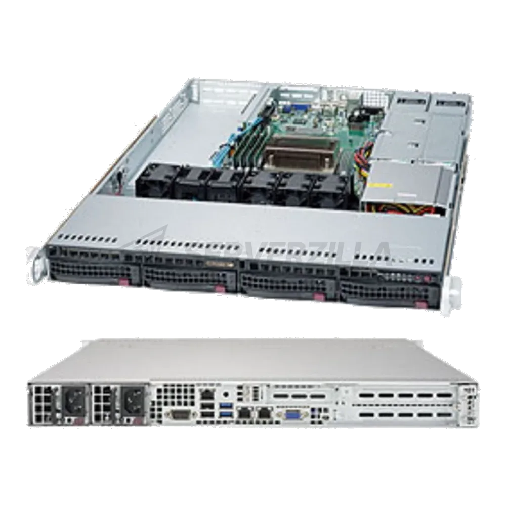 Платформа системного блока SuperMicro SYS-5019S-WR 1U 2x500W Rackmount SC815TQC-R504WB X11SSW-F (LGA1151 4xDDR4 4xSATA3 2xUSB3.0 2xUSB2.0 VGA Left riser slot:PCI-E3.0x16 or 2xPCI-E3.0x8 PCI-E3.0x4(in x8) M.2 PCI-E3.0 x4)