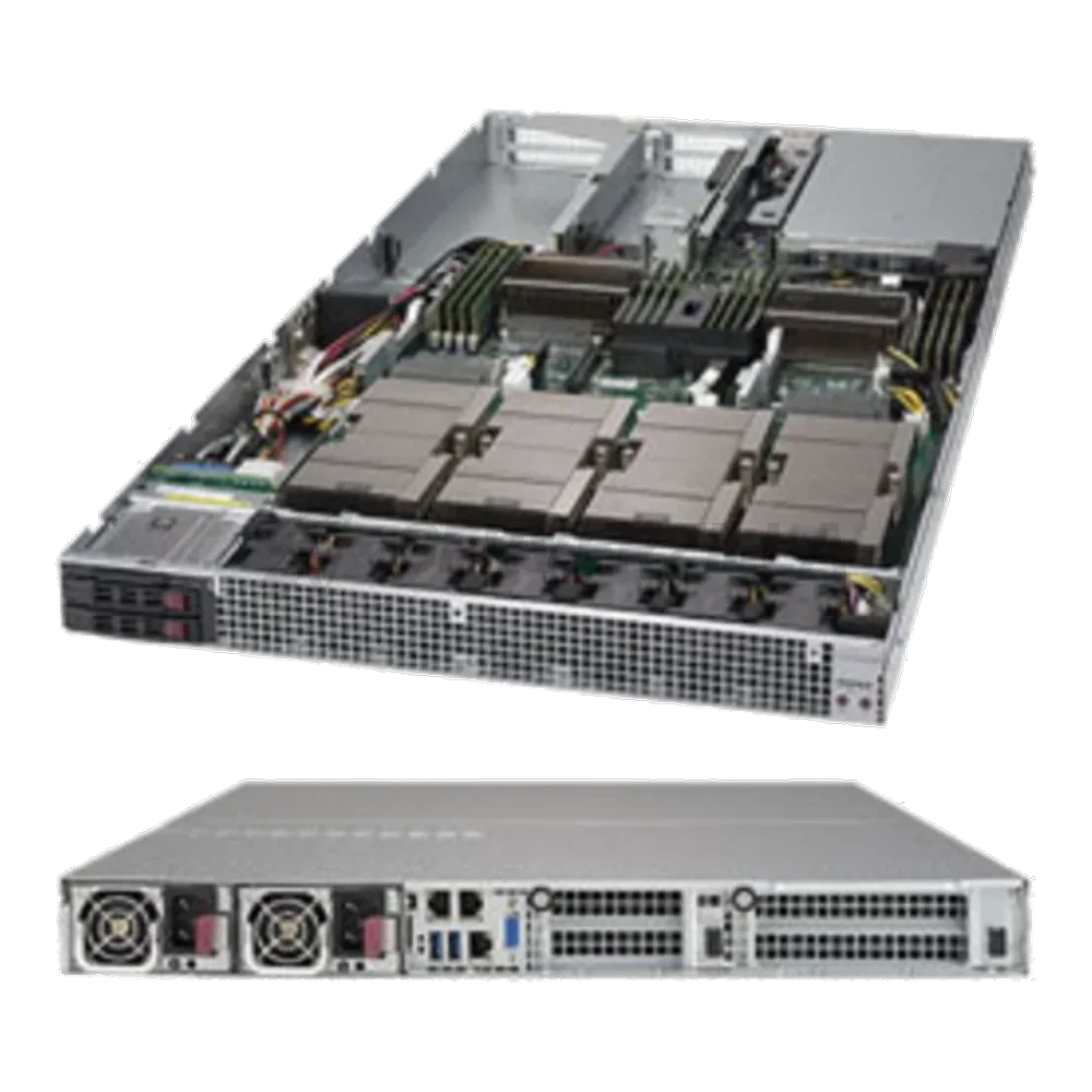 Платформа системного блока SuperMicro SYS-1028GQ-TXR X10DGQ-O-P (Up to 4x NVIDIA Tesla P100 SXM2) 1U Dual Intel Xeon E5-2600V4, 16x 288-pin DDR4 DIMM slots, RPSU (1+1) 2000W Titanium