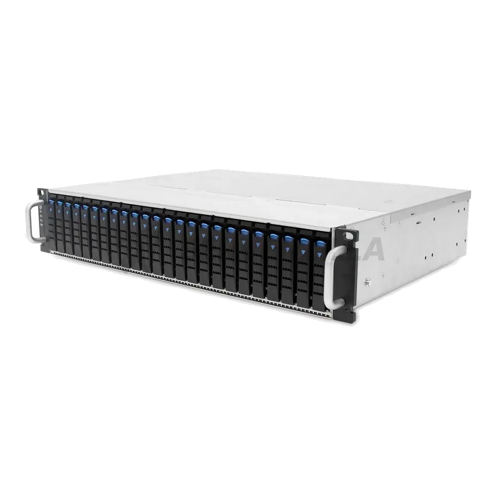 Корпус AIC XJ1-20246-02 2U 24x 2.5" hot-swap bays, hot-swap JBOD with dual SAS 12G expander controller, dual BMC, tool-less HDD tray, 550W 1+1 hot-swap redundant 80+ platinum, tool-less rail kit 35X series