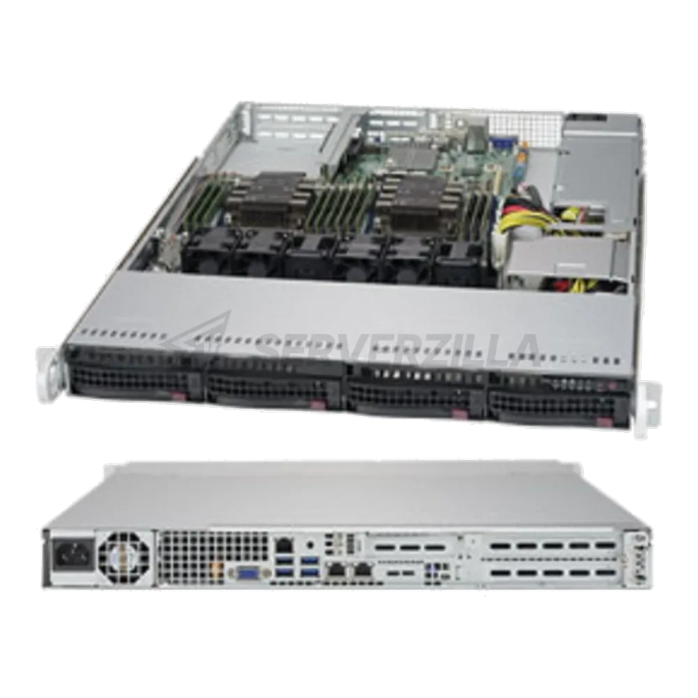 Платформа системного блока SuperMicro SYS-6019P-WT 1U Rackmount 815TQC-605WB X11DDW-L SATA3 ; RAID 0, 1, 5, 10