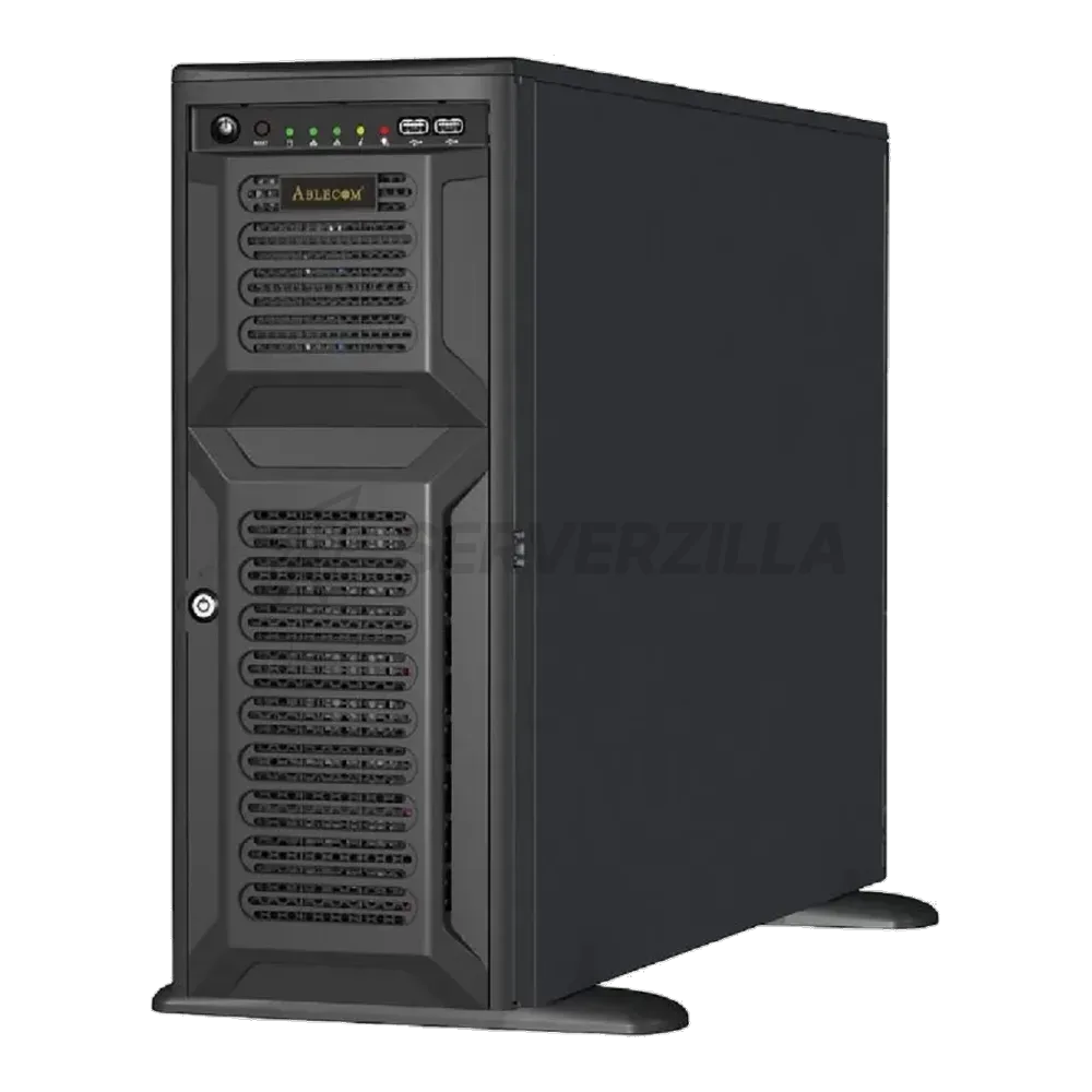 Ablecom CS-G47R-02P 4U, ATX /E-ATX,Tower,8x3.5" hs +3x5.25''int+1x3.5'' SAS/SATA, 12Gbps Backplane (for 3.5" HDD) including Rear Fan Module Kit*2, and converter cables for GPU AOC PWR;2000W CPRS(1+1)