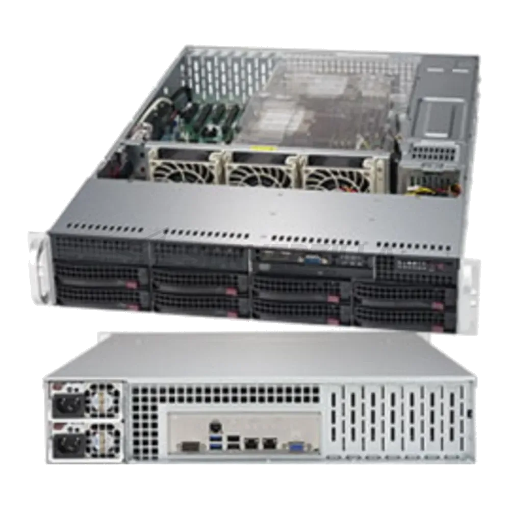 Платформа системного блока SuperMicro SYS-6029P-TRT 2U, 2xLGA3647, 16xDDR4, 8x3.5, iC621, 1xM.2 PCIE, 2x10GbE, IPMI, 2x1000W, 4x PCIEx16, 2x PCIEx8, (825TQC-R1K03LPB X11DPi-NT) (263370) — фото 2